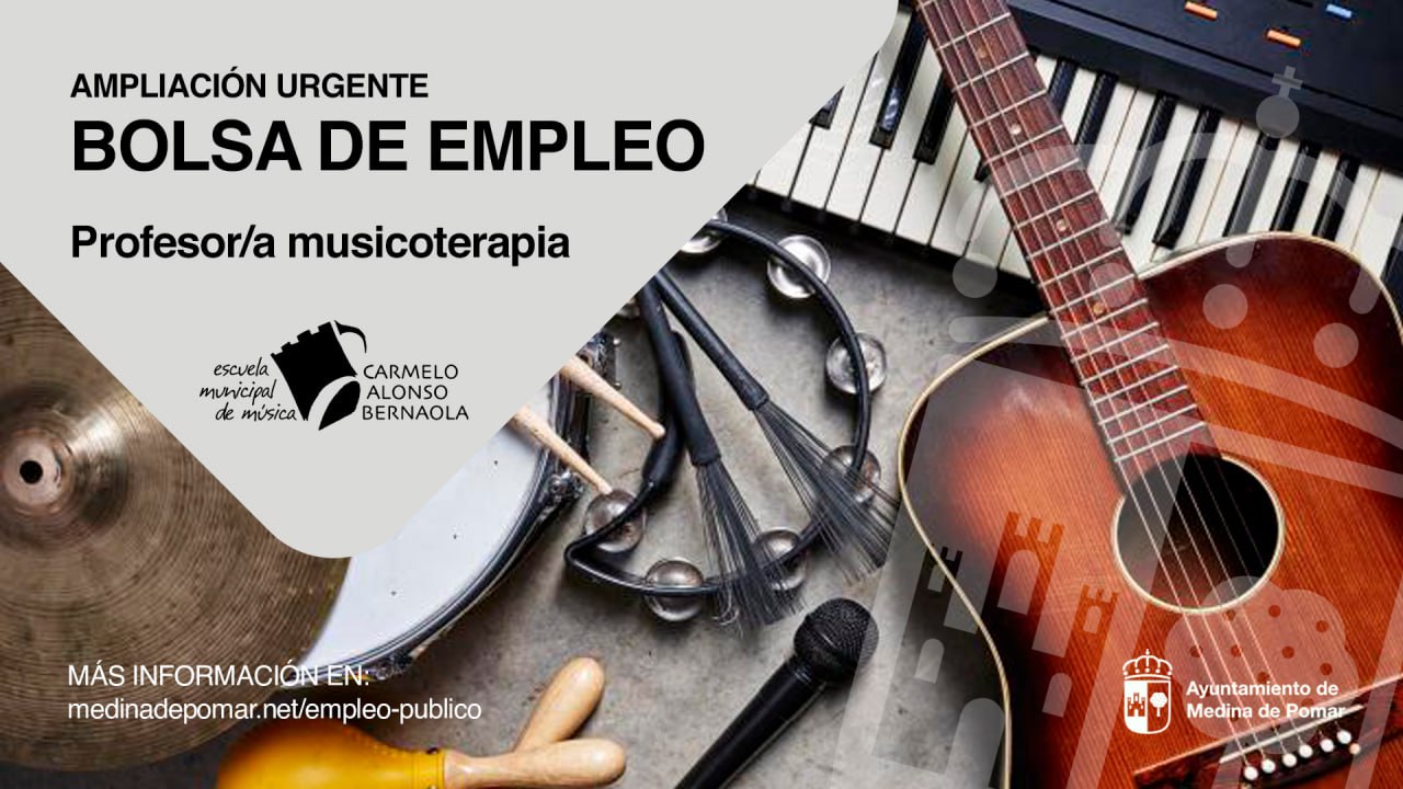 AMPLIACIÓN URGENTE - BOLSA DE EMPLEO PROFESOR/A MUSICOTERAPIA