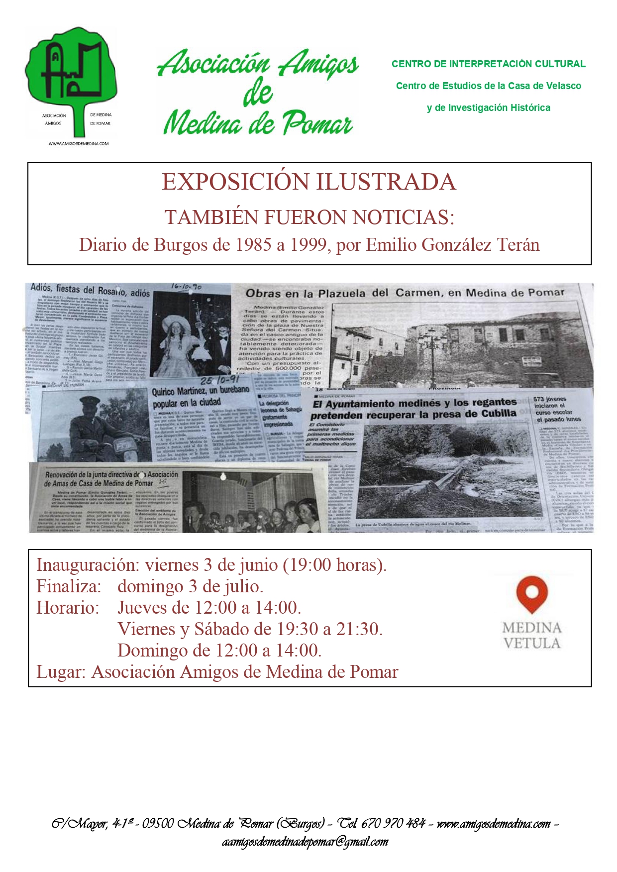 Exposición ilustrada. También fueron noticias: Diario de Burgos de 1985 a 1999, por Emilio González Terán