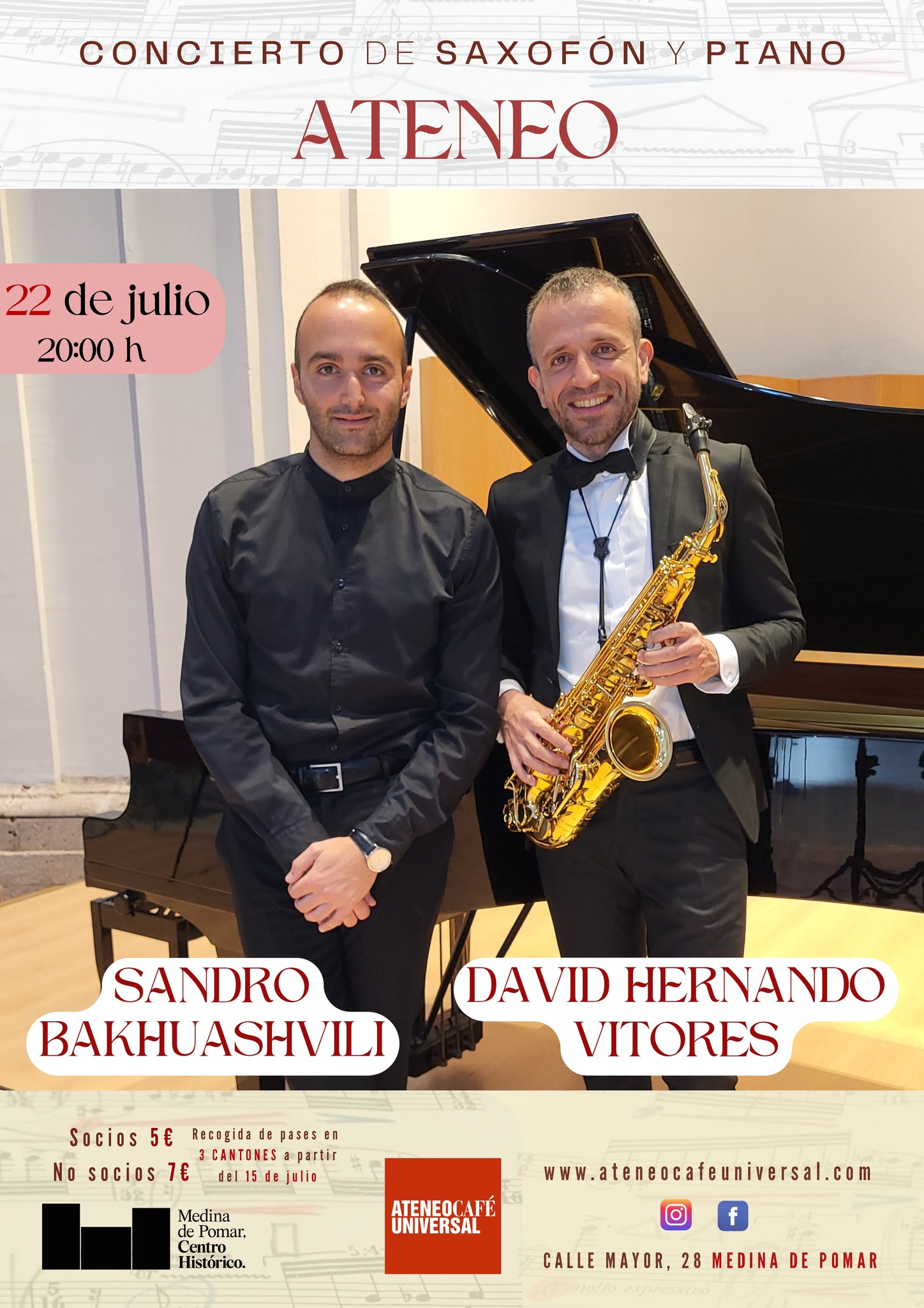 Concierto de saxofón y piano