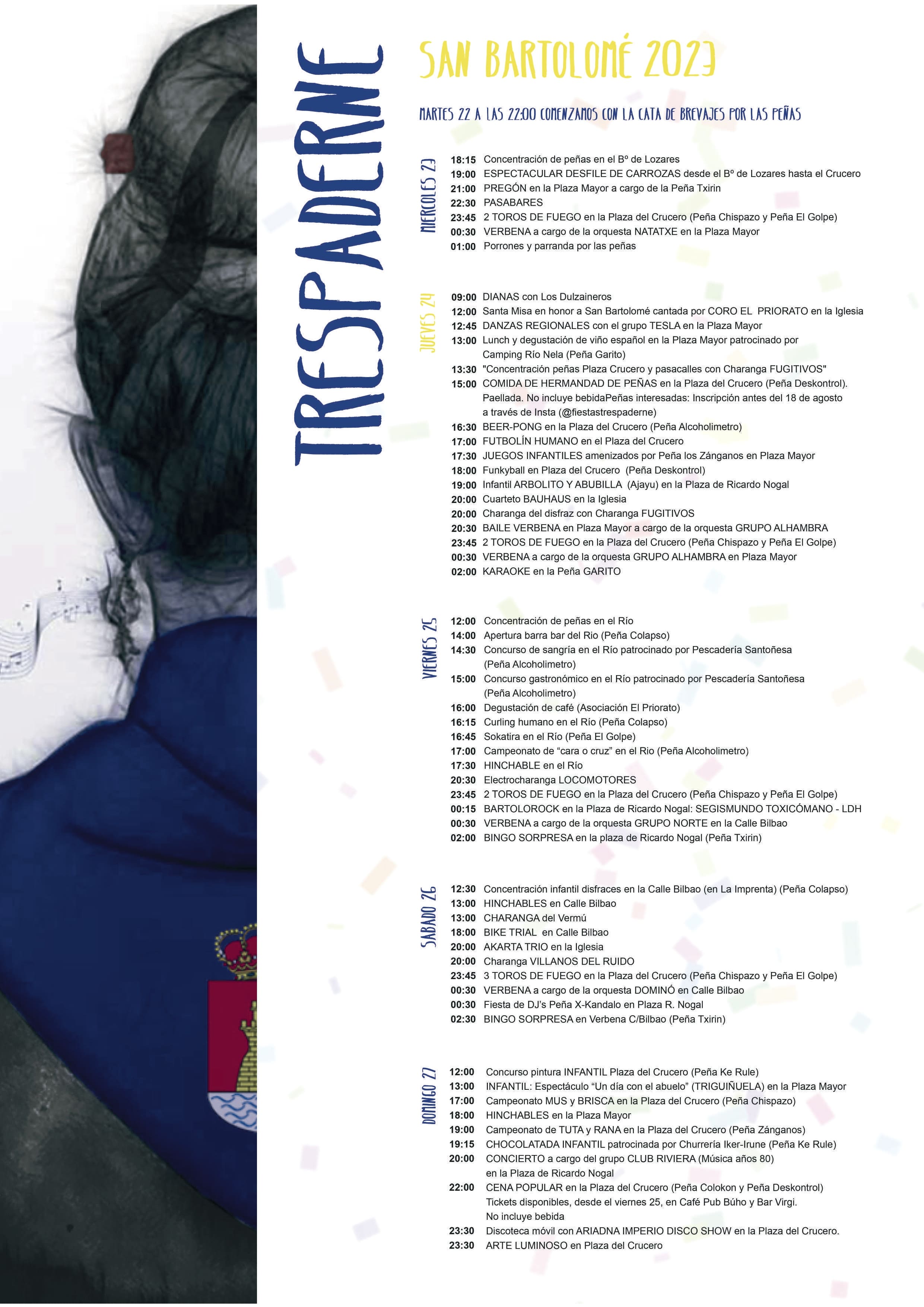 Programa de Fiestas Patronales San Bartolomé 2023