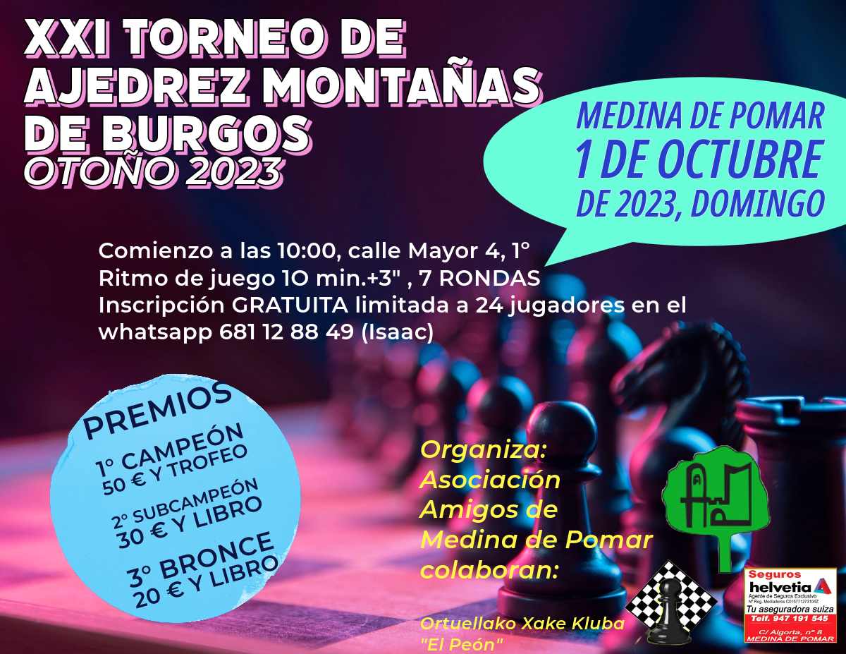 XXI TORNEO DE AJADREZ MONTAÑAS DE BURGOS