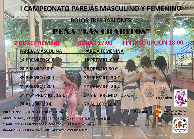 I CAMPEONATO BOLOS PAREJAS MASCULINO Y FEMENINO