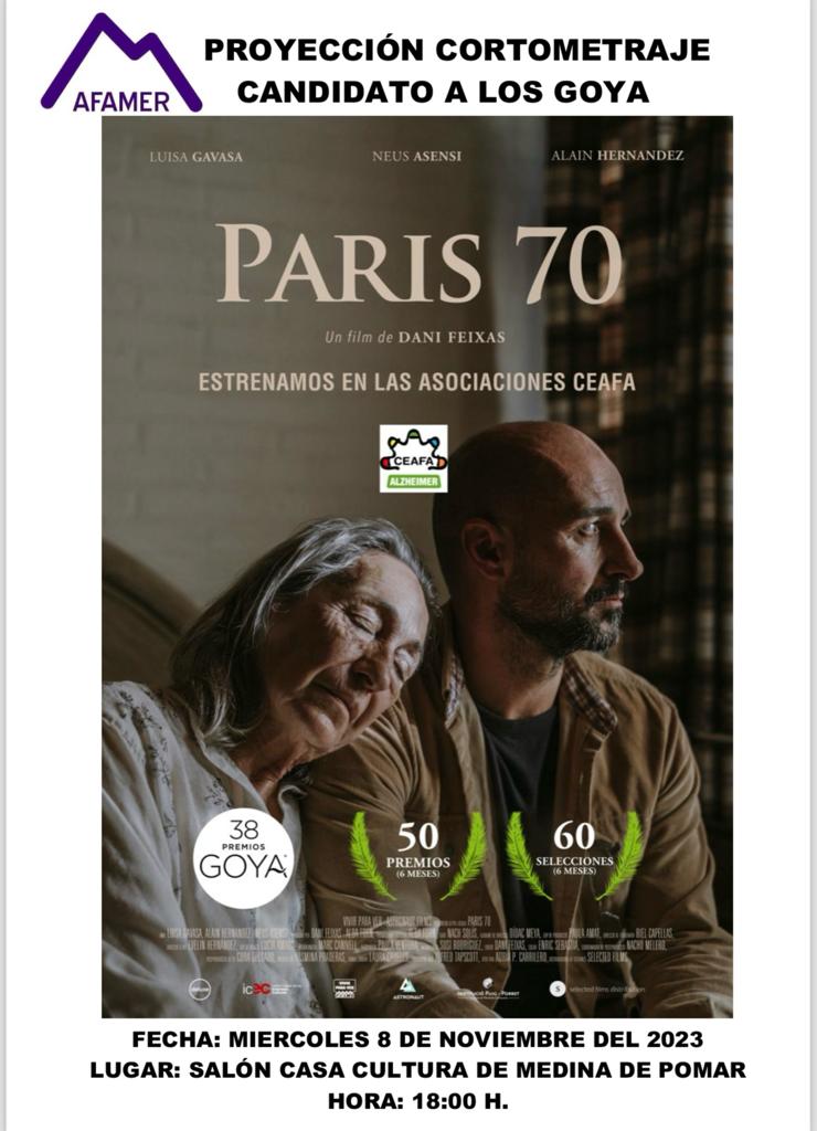 PROYECCIÓN CORTOMETRAJE 'PARIS 70'