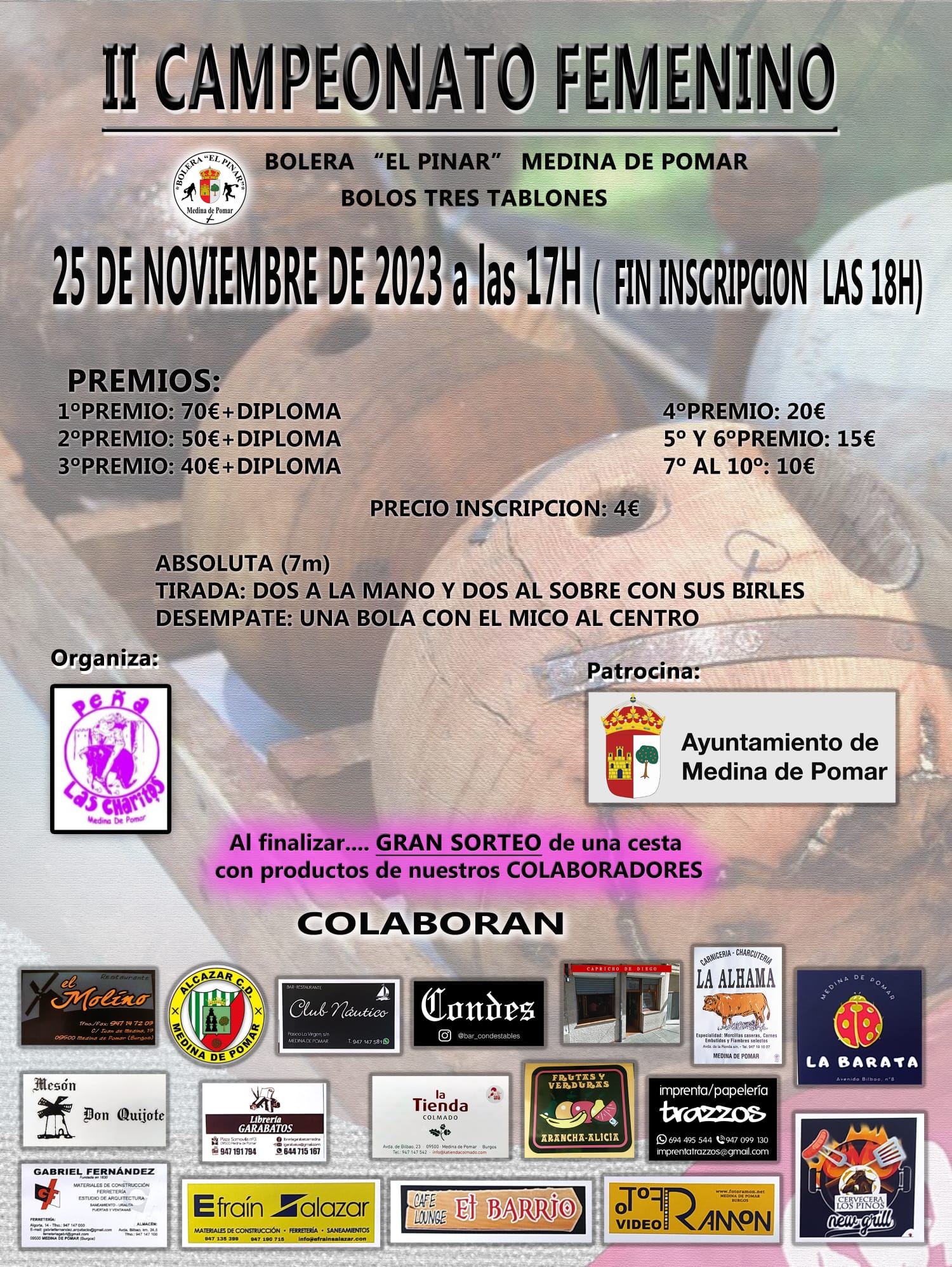 II CAMPEONATO FEMENINO Bolos Tres Tablones