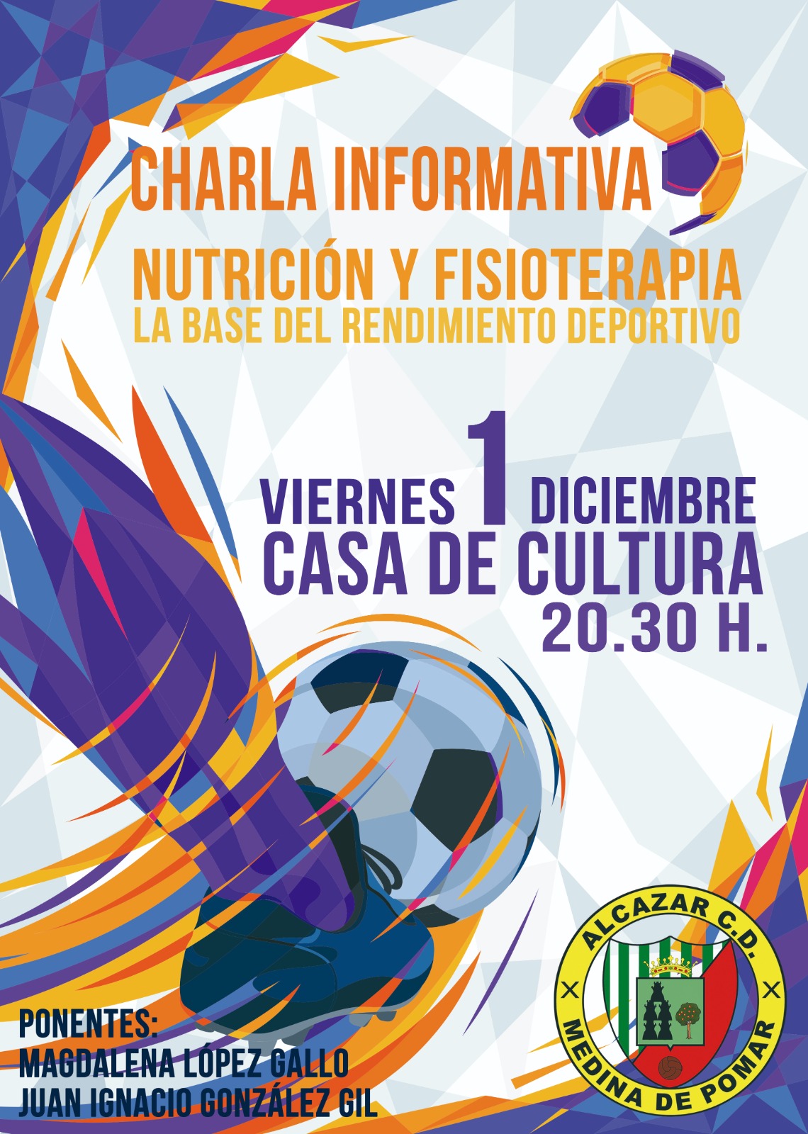 CHARLA 'Nutrición y fisioterapia. La base del rendimiento deportivo' 