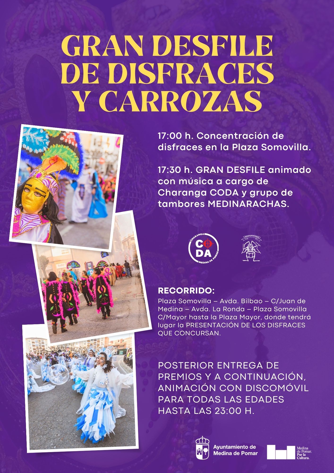 Gran desfile de disfraces y carrozas