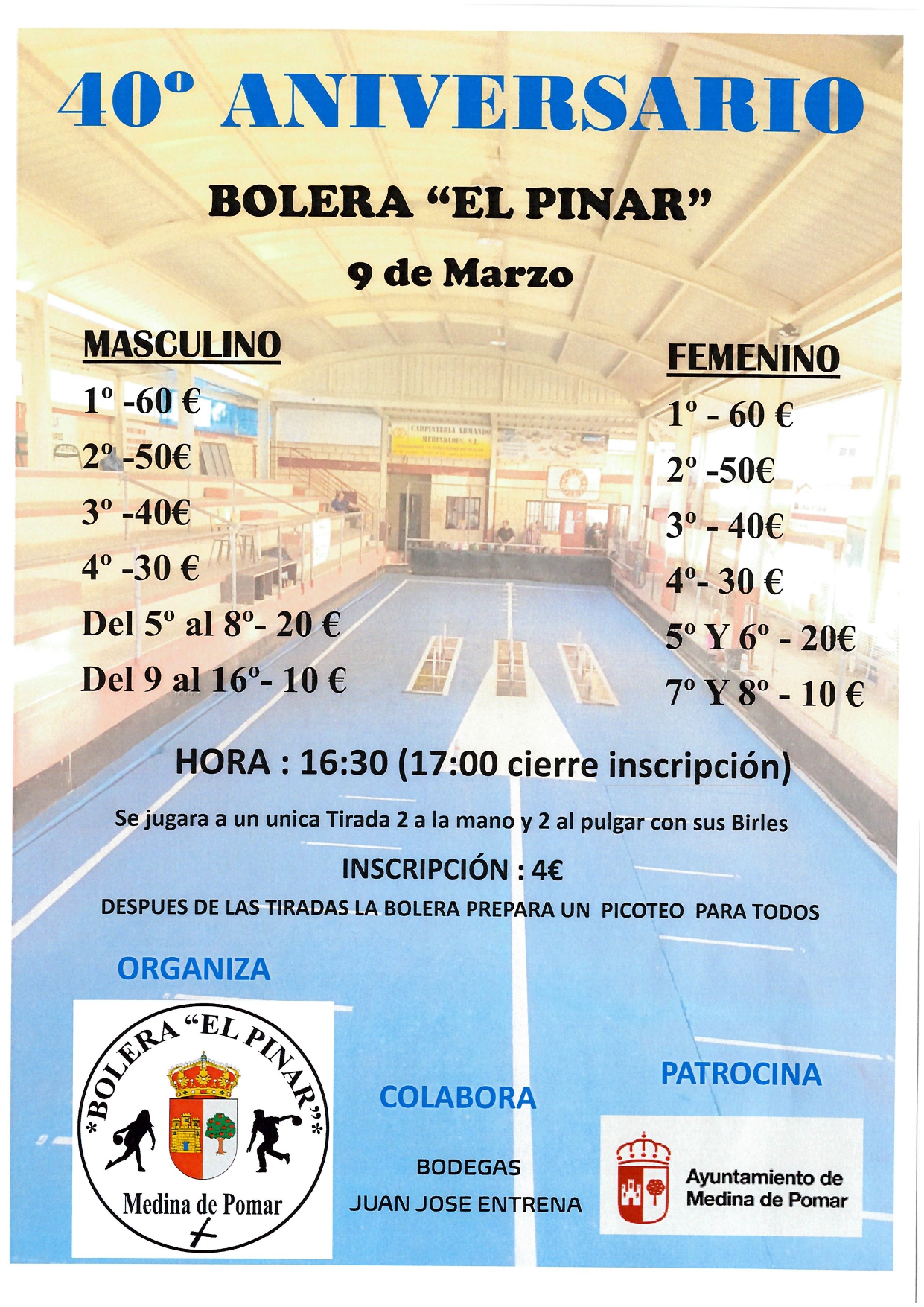 40 º Aniversario- Bolera "El Pinar"