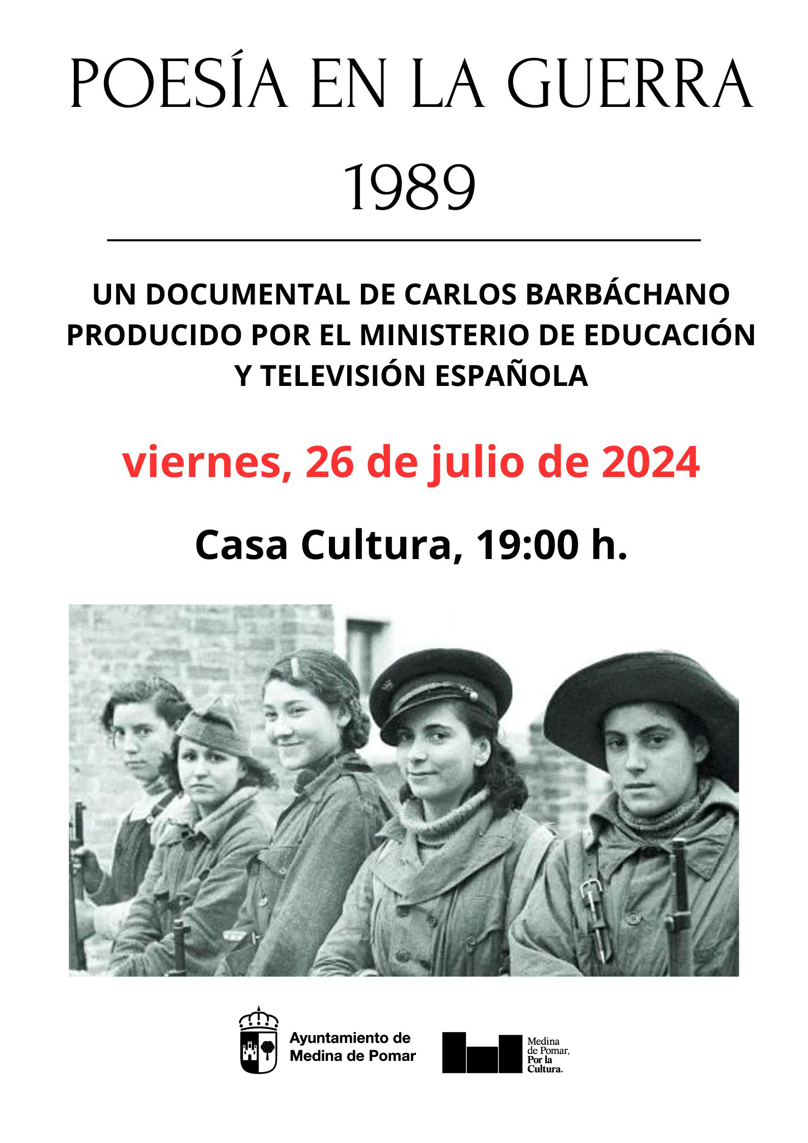 Presentación, video y coloquio: Poesía de la Guerra