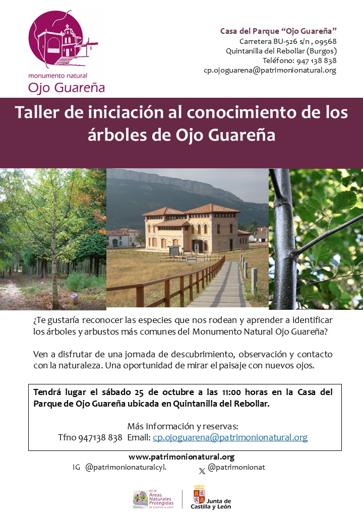 Taller de iniciación al conocimiento de los árboles y arbustos de Ojo Guareña