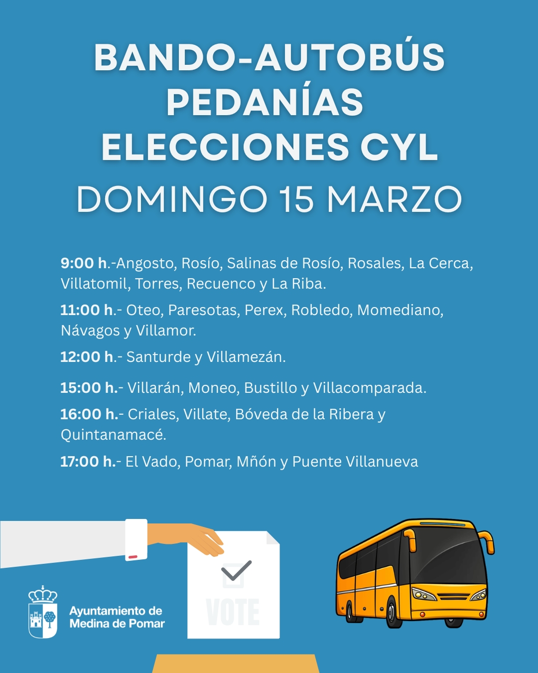 Bando- Autobús Pedanías Elecciones 15M