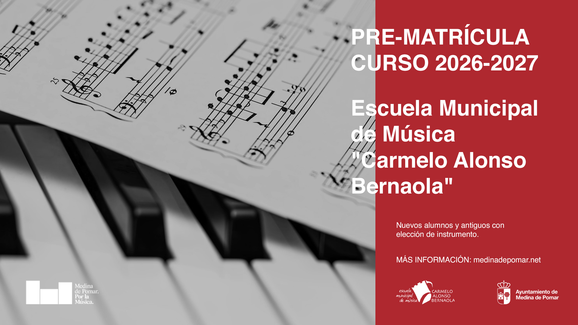PREMATRICULA ESCUELA DE MUSICA CURSO 2026-27