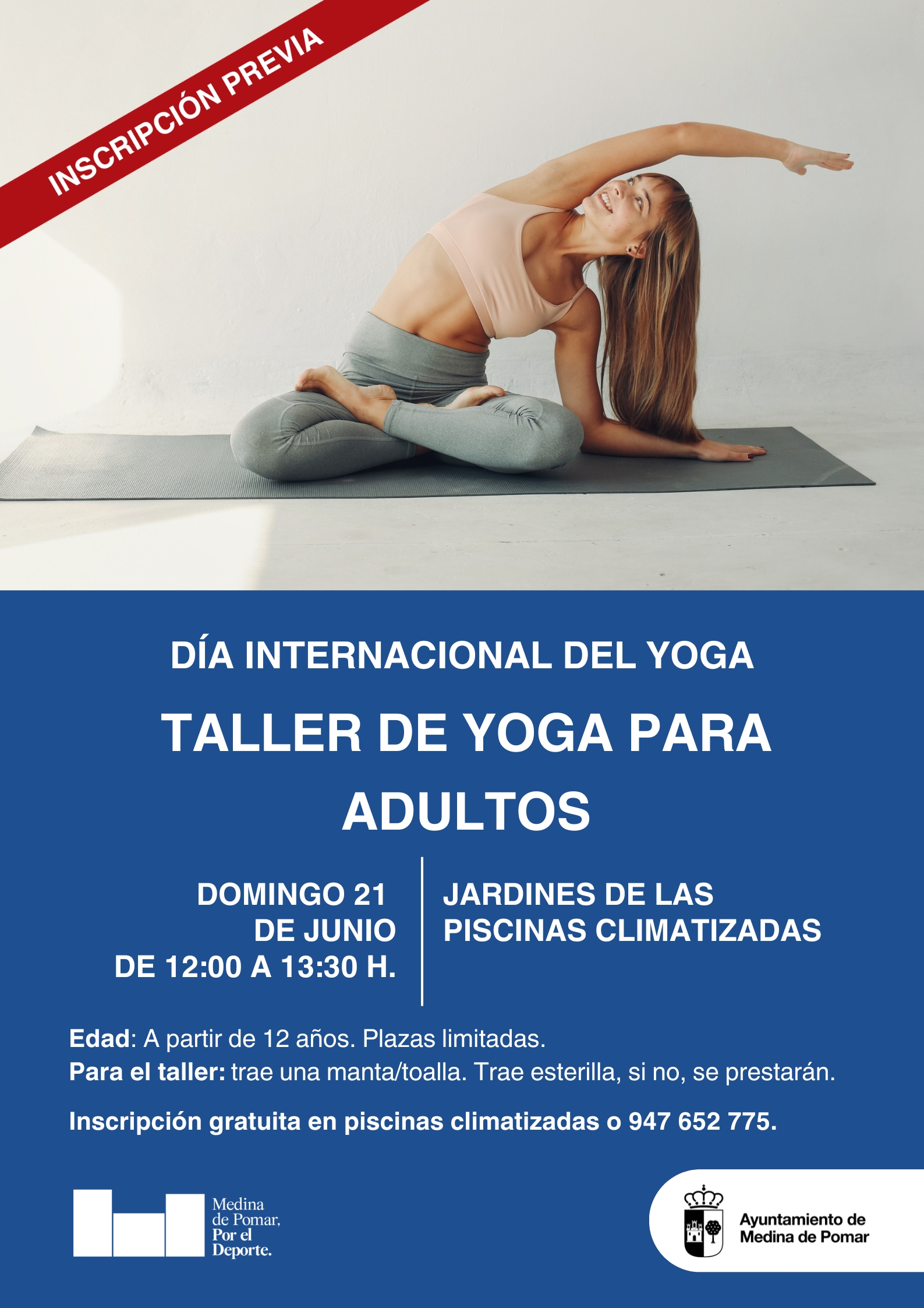 Día Internacional del Yoga. Taller de Yoga para adultos.