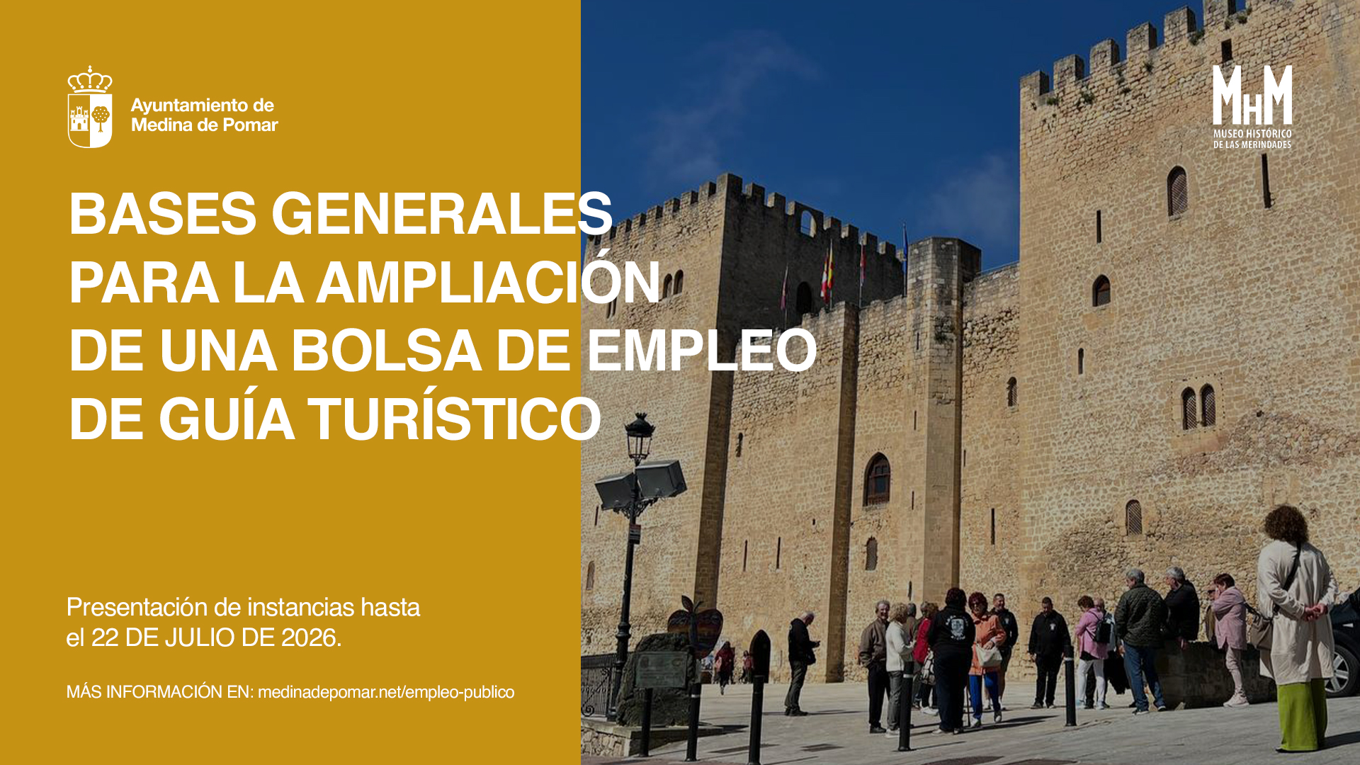 AMPLIACIÓN BOLSA DE EMPLEO GUÍA TURÍSTICO
