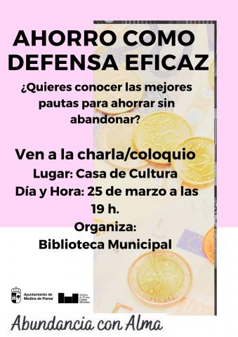 Charla "Ahorro como defensa eficaz" Charla "Ahorro como defensa eficaz"