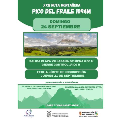 XXIII RUTA MONTAÑERA PICO DEL FRAILE 1094 M