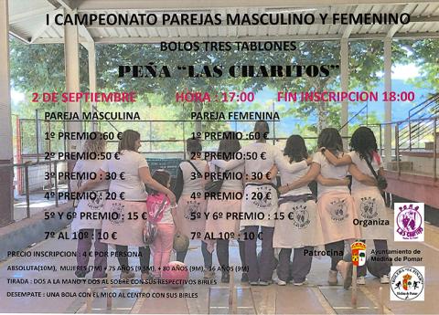 I CAMPEONATO BOLOS PAREJAS MASCULINO Y FEMENINO