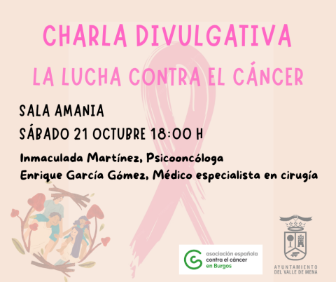 Charla divulgativa: La lucha contra el Cáncer
