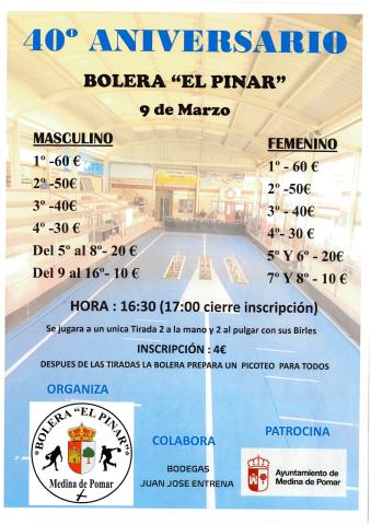 40 º Aniversario- Bolera "El Pinar"