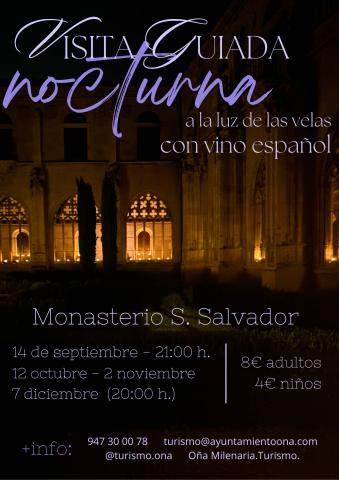 Visita guiada nocturna monasterio de S. Salvador