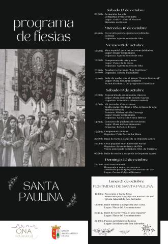 Fiestas patronales de santa Paulina