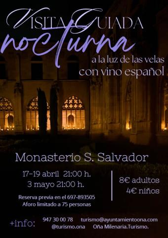 Visita guiada nocturna a la luz de las velas.
