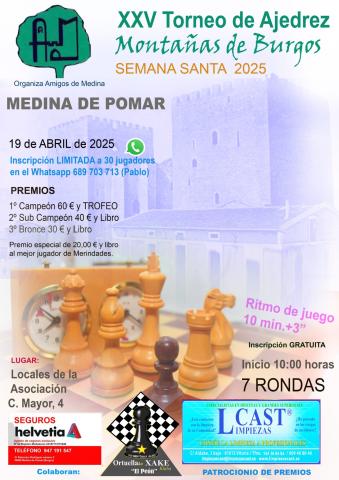 XXV TORNEO DE AJEDREZ. MONTAÑAS DE BURGOS