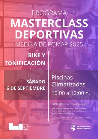 MATERCLASS DEPORTIVAS BIKE Y TONIFICACIÓN