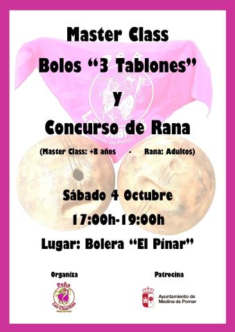 Master class bolos "3 tablones" y Concurso de rana