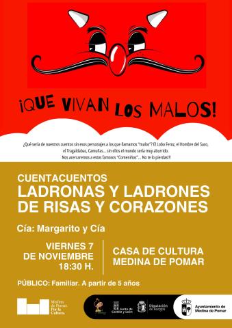 CUENTACUENTOS "LADRONAS Y ALDRONES DE RISAS Y CORAZONES"