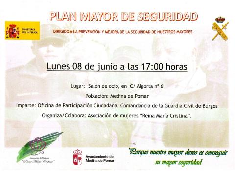 Plan Mayor de Seguridad. Dirigido a la prevención y mejora de la seguridad de nuestros mayores.
