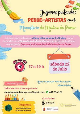 Jugamos pintando: Peque-Artistas en el Monasterio de Santa Clara de Medina de Pomar.
