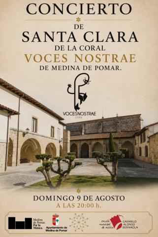 Concierto de Santa Clara de la Coral Voces Nostrae de Medina de Pomar.