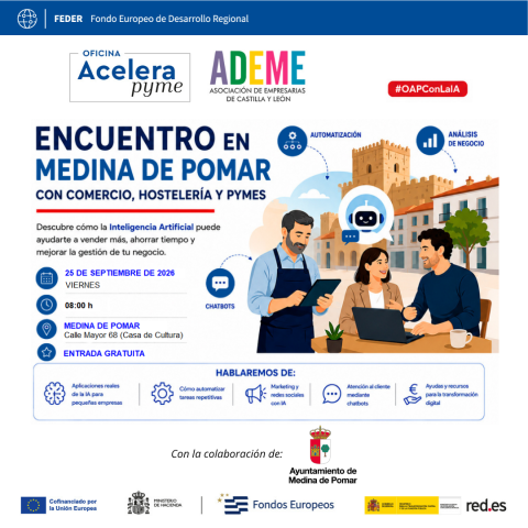 Encuentro en Medina de Pomar con comercio, hostelería y PYMES.